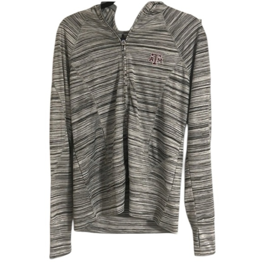 Texas A&M University Womens Full Zip Hoodie w/ Thumb Holes Size L in EUC